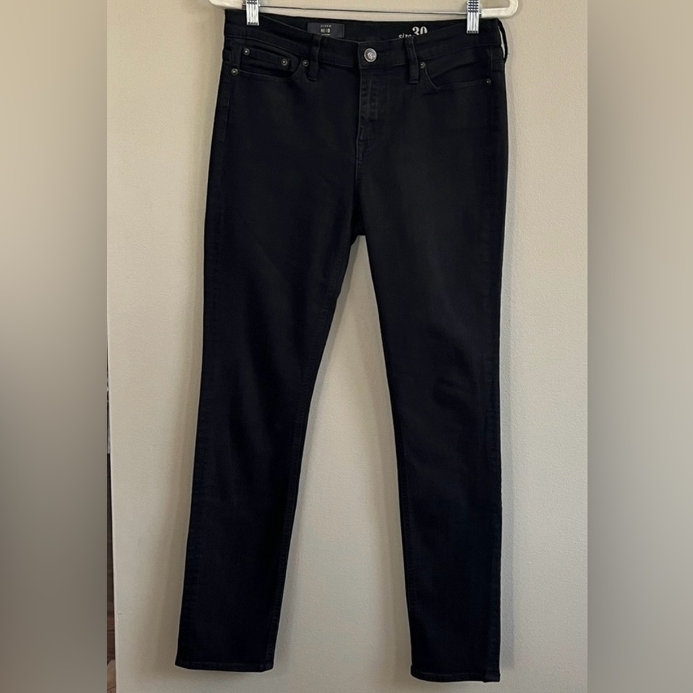 J. Crew Reid Slim Straight Jeans in black size 30
